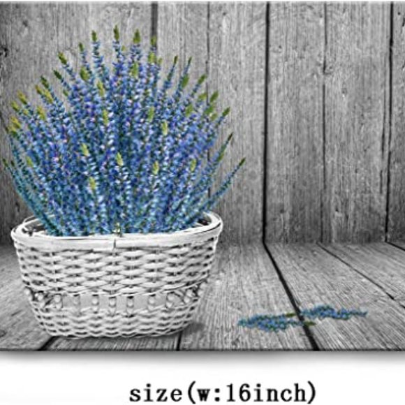 New  Canvas Wall Art  Lavender Flower in a Basket Ready to hang - Picture 1 of 3